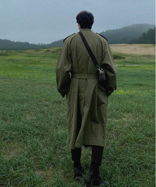 (完売品)ASCLO オーバートレンチコート カーキ ASCLO（エジュクロ）の「ASCLO Loffe Double Coat（トレンチ