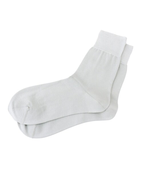 UNTITLED（アンタイトル）の「◆コットン×ナイロン　ソックス（ソックス/靴下・レディース・ホワイト系/ライトグレー/ブラック・00）」の4枚目の写真