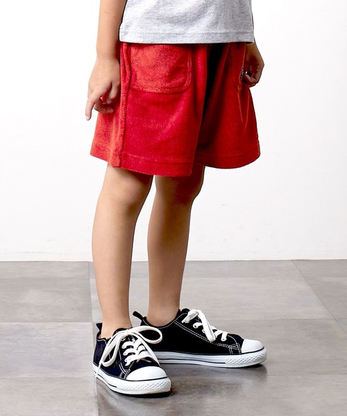 DILASH（ディラッシュ）の「パイル地ハーフパンツ（その他パンツ・キッズ・カーキ/レッド/ネイビー・100/130/110/80/120/90/140）」の4枚目の写真