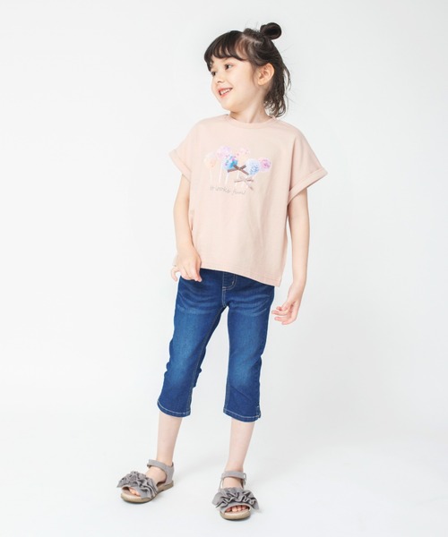 BRANSHES（ブランシェス）の「プレミアムストレッチデニムカプリパンツ（その他パンツ・キッズ・ネイビー/ブルー/アイボリー・100/110/120/130/140/150/90）」の6枚目の写真