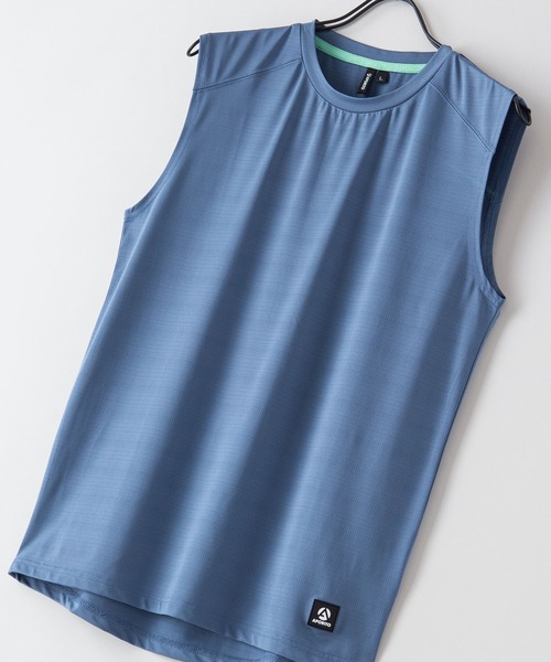 JEANS MATE(ジーンズメイト)の「【APORITO/アポリト】UVカットドライジャガードメッシュマッスルタンクトップ(タンクトップ・メンズ・チャコールグレー/ブラック/ブルー系その他・MEDIUM/LARGE/X-LARGE)」の3枚目の写真