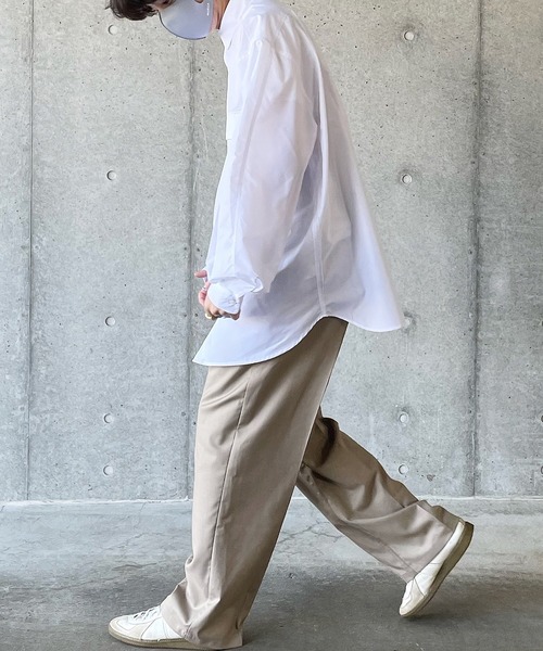 y/m by れぽすけ(イムバイレポスケ)の「BIGポケットワイドCPOシャツ(シャツ/ブラウス・メンズ・ホワイト/カーキ・MEDIUM/LARGE)」の8枚目の写真