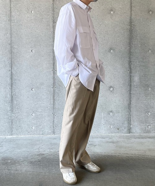 y/m by れぽすけ(イムバイレポスケ)の「BIGポケットワイドCPOシャツ(シャツ/ブラウス・メンズ・ホワイト/カーキ・MEDIUM/LARGE)」の20枚目の写真