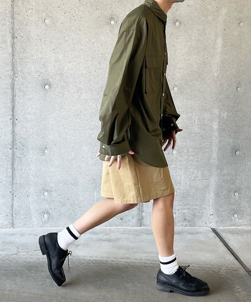 y/m by れぽすけ(イムバイレポスケ)の「BIGポケットワイドCPOシャツ(シャツ/ブラウス・メンズ・ホワイト/カーキ・MEDIUM/LARGE)」の13枚目の写真