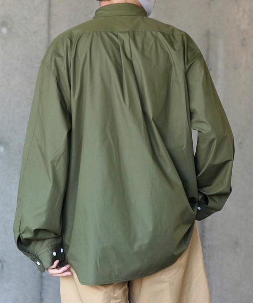 y/m by れぽすけ(イムバイレポスケ)の「BIGポケットワイドCPOシャツ(シャツ/ブラウス・メンズ・ホワイト/カーキ・MEDIUM/LARGE)」の3枚目の写真