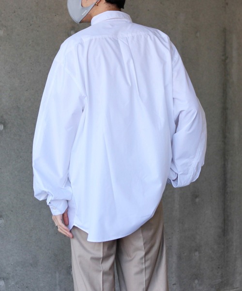 y/m by れぽすけ(イムバイレポスケ)の「BIGポケットワイドCPOシャツ(シャツ/ブラウス・メンズ・ホワイト/カーキ・MEDIUM/LARGE)」の11枚目の写真