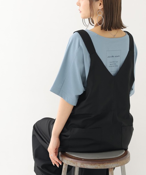 n'OrLABEL（ノアールレーベル）の「【廃盤】『ワンポイントロゴプリントTシャツ』（Tシャツ/カットソー・レディース・ブラック/グレイッシュブルー/ピンクベージュ/オフホワイト・FREE）」の19枚目の写真