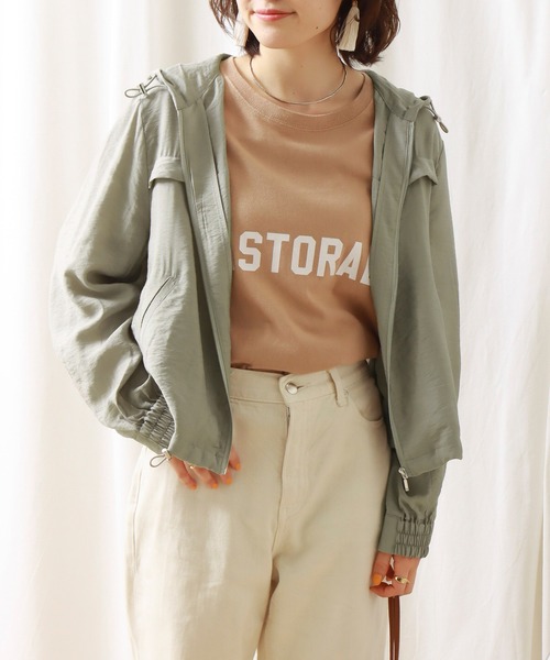 libelle more（リベル モア）の「シアーマウンテンパーカー　フード付きブルゾン（マウンテンパーカー・レディース・ベージュ/ライトカーキ/ブラック/ライラック/オフホワイト・M/L）」の5枚目の写真