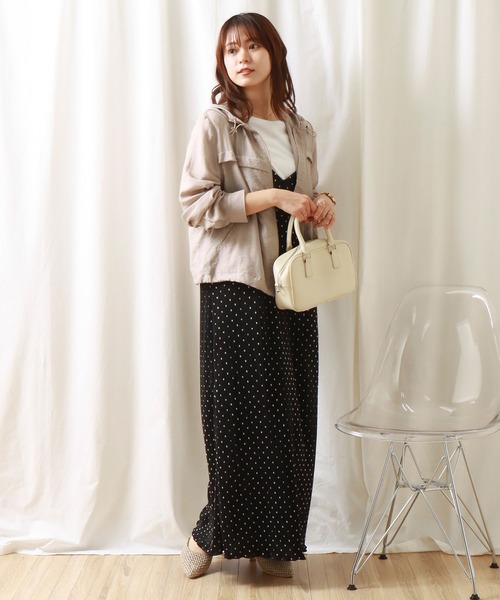 libelle more（リベル モア）の「シアーマウンテンパーカー　フード付きブルゾン（マウンテンパーカー・レディース・ベージュ/ライトカーキ/ブラック/ライラック/オフホワイト・M/L）」の7枚目の写真