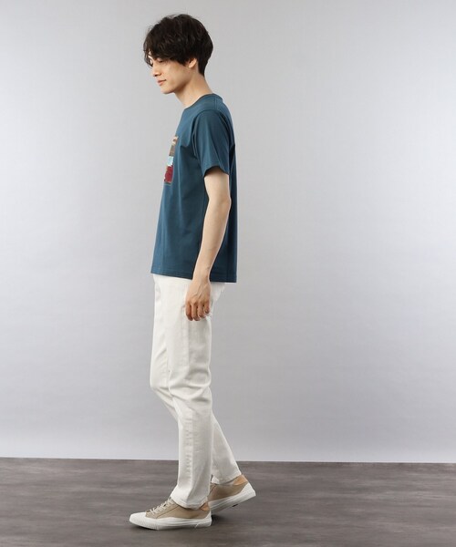 TAKEO KIKUCHI（タケオキクチ）の「◆【Made in JAPAN / Sサイズ～】アートプリント Tシャツ（Tシャツ/カットソー・メンズ・ライトベージュ/ホワイト/ダークネイビー/ネイビー/ホワイト系/ベージュ・01/04/02/03）」の8枚目の写真