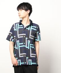 LANVIN SPORT（ランバンスポール）の「幾何学プリント半袖ポロシャツ