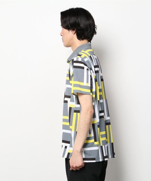 LANVIN SPORT（ランバンスポール）の「幾何学プリント半袖ポロシャツ