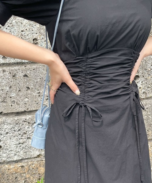 archives（アルシーヴ）の「ウエストドロストワンピース（ワンピース・レディース・ブラック/オレンジ/ブルー・MEDIUM）」の20枚目の写真