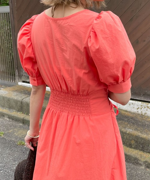 archives（アルシーヴ）の「ウエストドロストワンピース（ワンピース・レディース・ブラック/オレンジ/ブルー・MEDIUM）」の12枚目の写真