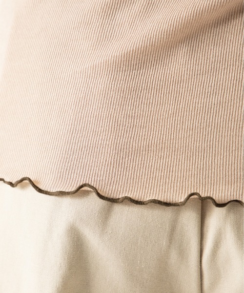 MILLION CARATS（ミリオンカラッツ）の「バイカラーメロートップス（Tシャツ/カットソー・レディース・ブラック/グレー/ベージュ・FREE）」の15枚目の写真