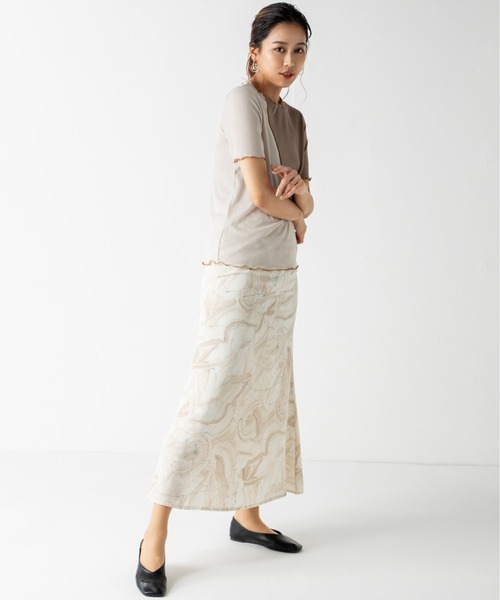 MILLION CARATS（ミリオンカラッツ）の「バイカラーメロートップス（Tシャツ/カットソー・レディース・ブラック/グレー/ベージュ・FREE）」の18枚目の写真