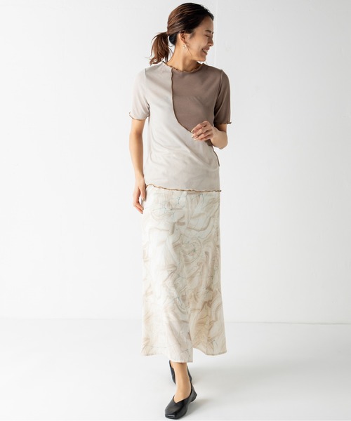 MILLION CARATS（ミリオンカラッツ）の「バイカラーメロートップス（Tシャツ/カットソー・レディース・ブラック/グレー/ベージュ・FREE）」の19枚目の写真