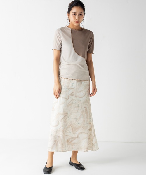 MILLION CARATS（ミリオンカラッツ）の「バイカラーメロートップス（Tシャツ/カットソー・レディース・ブラック/グレー/ベージュ・FREE）」の20枚目の写真