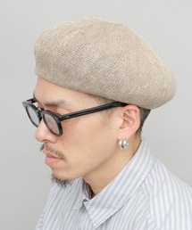 Basiquenti（ベーシックエンティ）の「麻混 リネン サーモ ベレー帽（ハンチング/ベレー帽）」