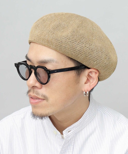 Basiquenti（ベーシックエンティ）の「麻混 リネン サーモ ベレー帽（ハンチング/ベレー帽・メンズ・ベージュ/ブラック/ブラウン/グレー/ネイビー/ナチュラル/チャコール・FREE）」の13枚目の写真