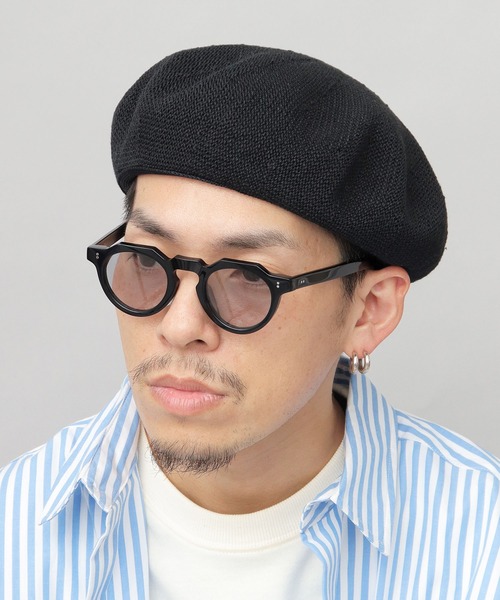 Basiquenti（ベーシックエンティ）の「麻混 リネン サーモ ベレー帽（ハンチング/ベレー帽・メンズ・ベージュ/ブラック/ブラウン/グレー/ネイビー/ナチュラル/チャコール・FREE）」の10枚目の写真