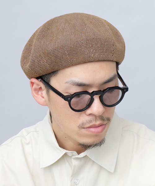 Basiquenti（ベーシックエンティ）の「麻混 リネン サーモ ベレー帽（ハンチング/ベレー帽・メンズ・ベージュ/ブラック/ブラウン/グレー/ネイビー/ナチュラル/チャコール・FREE）」の12枚目の写真