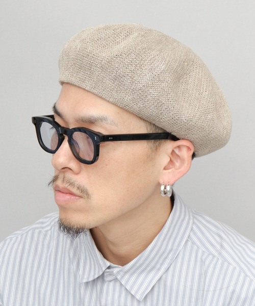 Basiquenti（ベーシックエンティ）の「麻混 リネン サーモ ベレー帽（ハンチング/ベレー帽・メンズ・ベージュ/ブラック/ブラウン/グレー/ネイビー/ナチュラル/チャコール・FREE）」の16枚目の写真