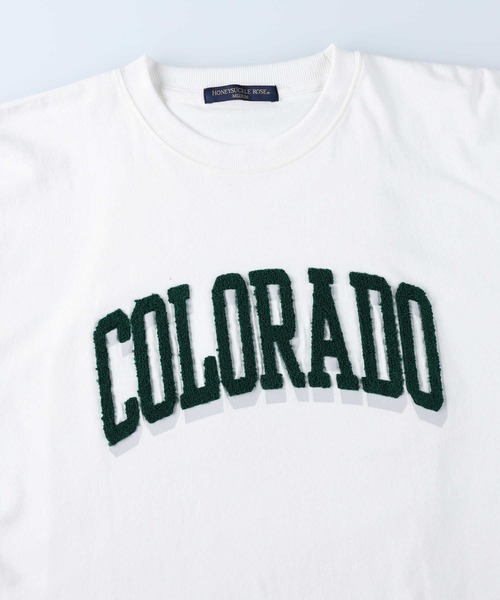 HONEYSUCKLE ROSE（ハニーサックルローズ）の「【HONEYSUCKLE ROSE】ビッグロゴプリントＴ（Tシャツ/カットソー・レディース・ホワイト/ネイビー/グリーン・M/L）」の18枚目の写真