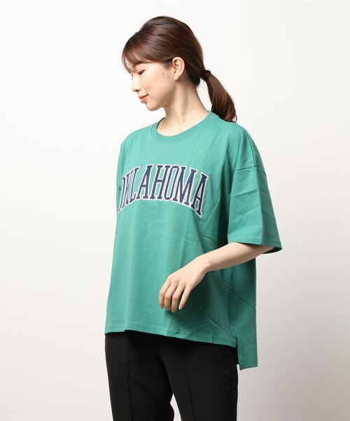 HONEYSUCKLE ROSE（ハニーサックルローズ）の「【HONEYSUCKLE ROSE】ビッグロゴプリントＴ（Tシャツ/カットソー・レディース・ホワイト/ネイビー/グリーン・M/L）」の21枚目の写真