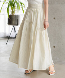 Petitle（プチレ）の「[ 低身長向けサイズ ]　選べる2丈 ラウンドギャザー切り替えロングスカート（スカート）」