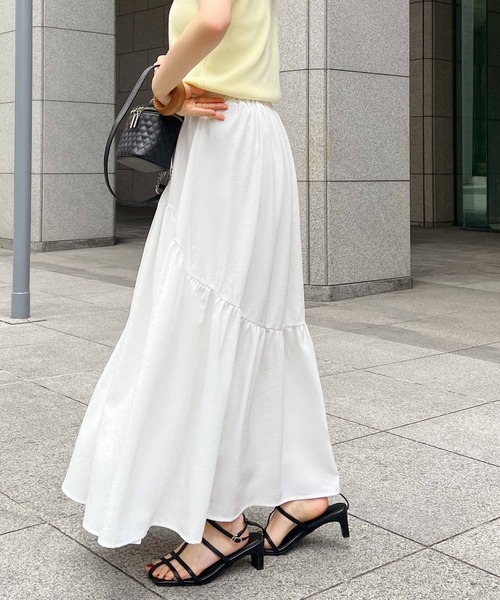 低身長向けサイズ ] 選べる2丈 ラウンドギャザー切り替えロング