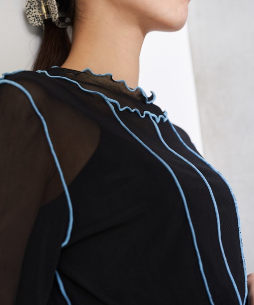 Solace（ソレイス）の「配色メロウシアートップス（Tシャツ/カットソー・レディース・ブラック/レッド/グリーン/その他・FREE）」の12枚目の写真