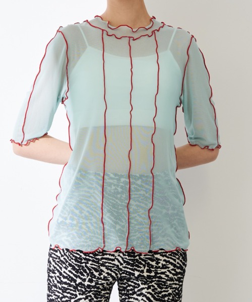 Solace（ソレイス）の「配色メロウシアートップス（Tシャツ/カットソー・レディース・ブラック/レッド/グリーン/その他・FREE）」の11枚目の写真