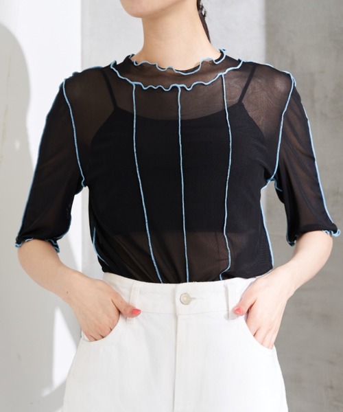 Solace（ソレイス）の「配色メロウシアートップス（Tシャツ/カットソー・レディース・ブラック/レッド/グリーン/その他・FREE）」の19枚目の写真