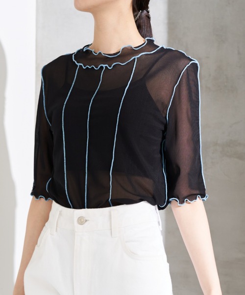 Solace（ソレイス）の「配色メロウシアートップス（Tシャツ/カットソー・レディース・ブラック/レッド/グリーン/その他・FREE）」の20枚目の写真