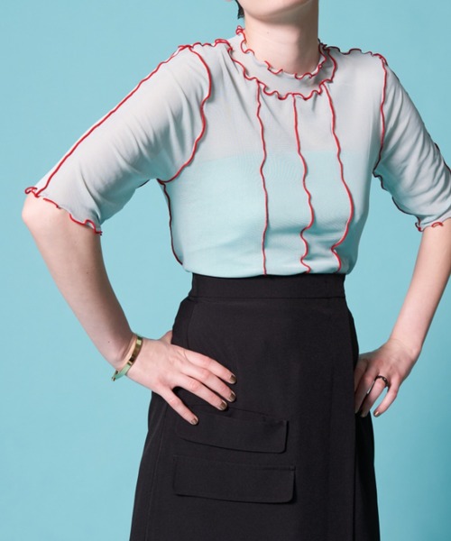 Solace（ソレイス）の「配色メロウシアートップス（Tシャツ/カットソー・レディース・ブラック/レッド/グリーン/その他・FREE）」の22枚目の写真