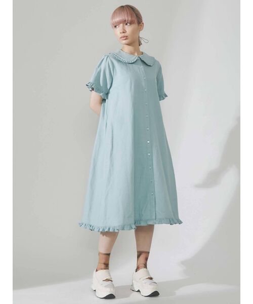 merry jenny（メリージェニー）の「ジャガードフリルバンドスニーカー（スニーカー・レディース・アイボリー/ブラック・SMALL/MEDIUM/LARGE）」の6枚目の写真