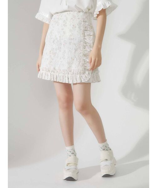 merry jenny（メリージェニー）の「ジャガードフリルバンドスニーカー（スニーカー・レディース・アイボリー/ブラック・SMALL/MEDIUM/LARGE）」の7枚目の写真