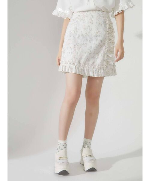 merry jenny（メリージェニー）の「ジャガードフリルバンドスニーカー（スニーカー・レディース・アイボリー/ブラック・SMALL/MEDIUM/LARGE）」の13枚目の写真