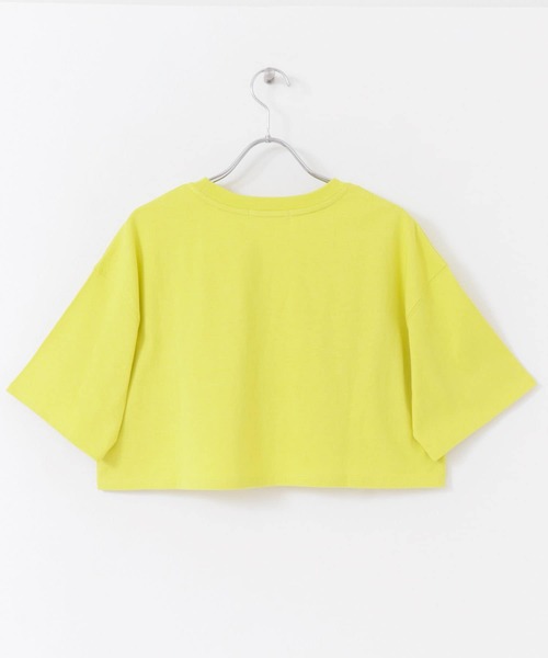 HEYUMM(ヘユム)の「カレッジロゴクロップドTシャツ(Tシャツ/カットソー・レディース・ブラック/イエロー/オフホワイト・ONE)」の7枚目の写真