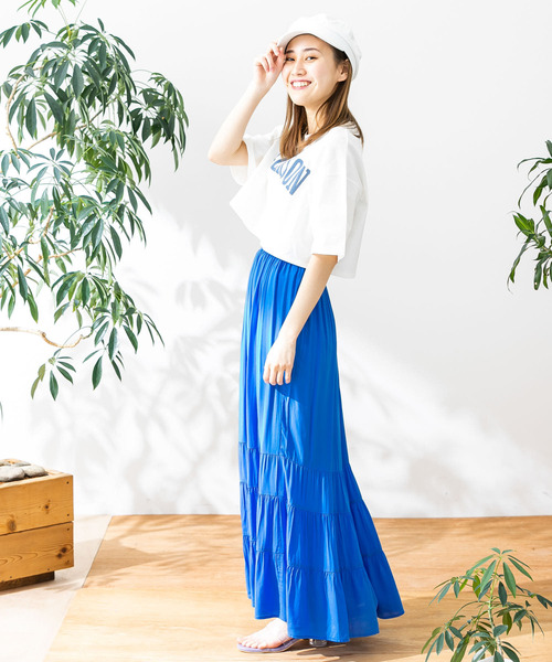 HEYUMM(ヘユム)の「カレッジロゴクロップドTシャツ(Tシャツ/カットソー・レディース・ブラック/イエロー/オフホワイト・ONE)」の20枚目の写真