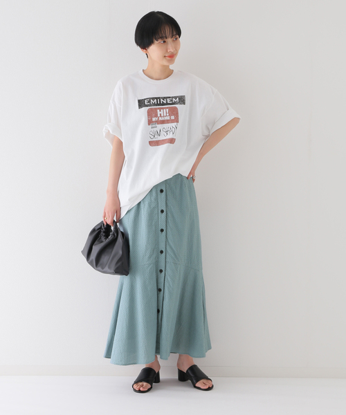 B.C STOCK（ベーセーストック）の「フロントボタン レースマーメイドスカート（スカート・レディース・ブラック/ホワイト/サックスブルー・FREE）」の12枚目の写真