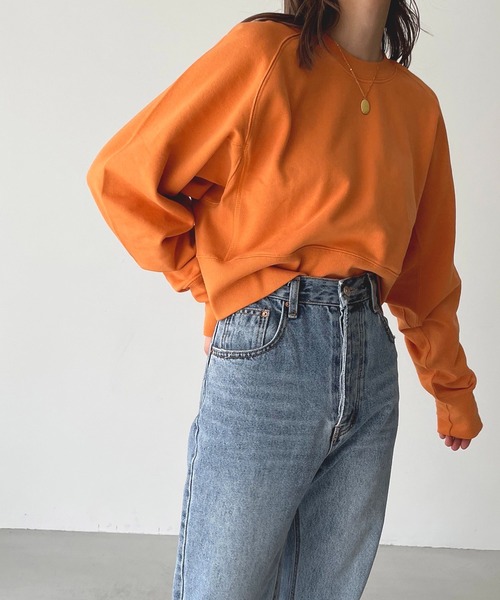 CANAL JEAN（キャナルジーン）の「スウェットカットソー（スウェット・レディース・ミント・ONE SIZE）」の4枚目の写真