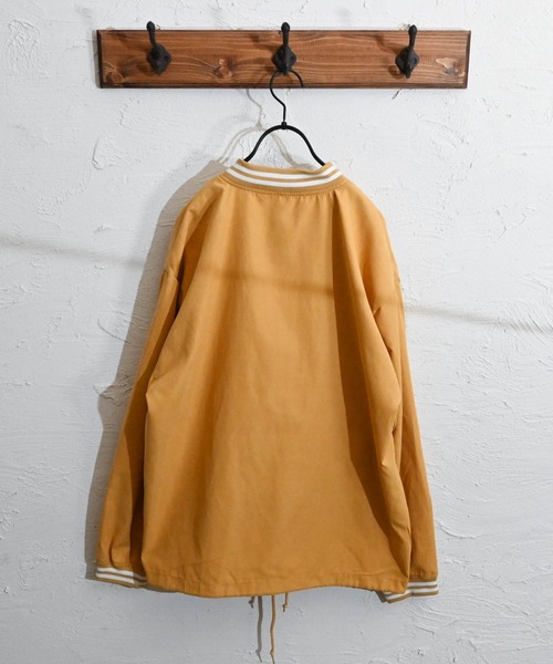 Ritzy(リッツィー)の「ポリピーチスタジアムシャツジャケット(ノーカラージャケット・メンズ・イエロー/グリーン/チャコール・LARGE/MEDIUM/X-LARGE)」の13枚目の写真