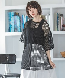JEANASIS | 2WAYパターンキリカエメッシュTEE/299266(Tシャツ/カットソー)