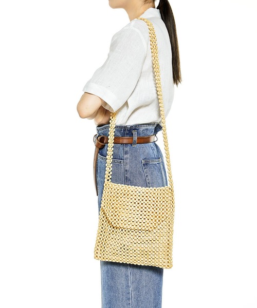 the case（ザケース）の「[J VINEYARD]LIGHT WOOD BEADS BAG（ショルダーバッグ・レディース・ベージュ・FREE）」の2枚目の写真