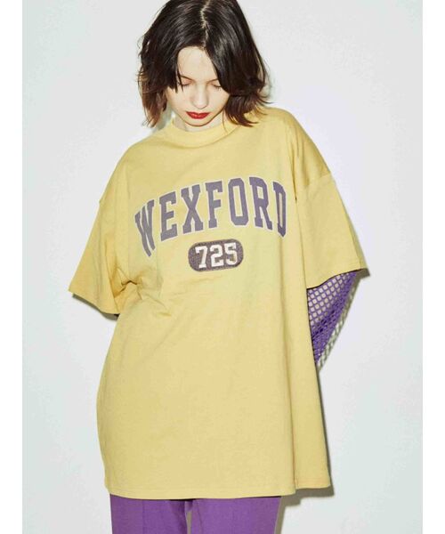 jouetie(ジュエティ)の「カレッジスーパーBIG Tシャツ(Tシャツ/カットソー・レディース・ブラック/オフホワイト/イエロー・MEDIUM)」の9枚目の写真