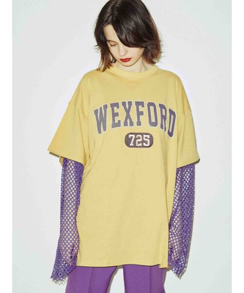 jouetie(ジュエティ)の「カレッジスーパーBIG Tシャツ(Tシャツ/カットソー・レディース・ブラック/オフホワイト/イエロー・MEDIUM)」の10枚目の写真