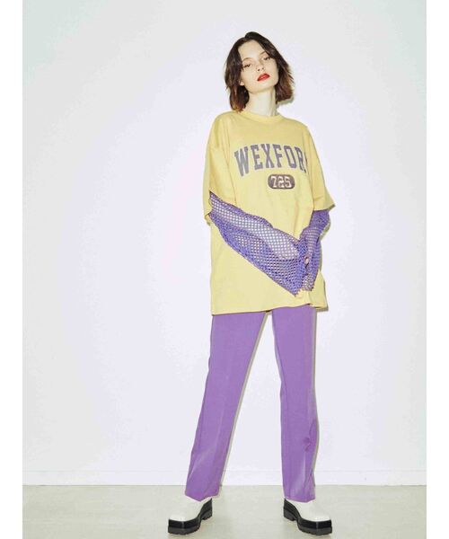 jouetie(ジュエティ)の「カレッジスーパーBIG Tシャツ(Tシャツ/カットソー・レディース・ブラック/オフホワイト/イエロー・MEDIUM)」の12枚目の写真