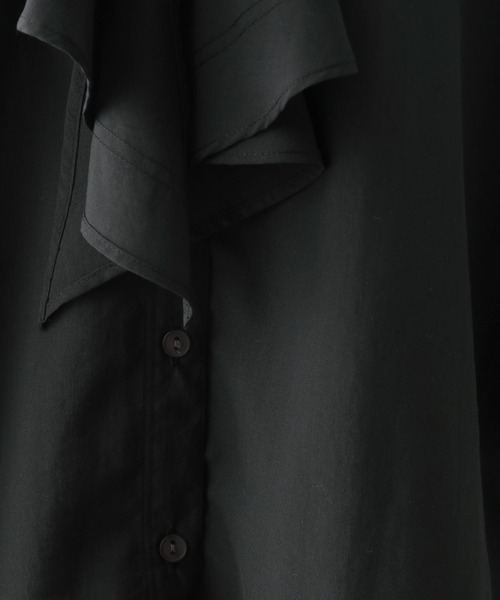 LEPSIM（レプシィム）の「フカVネックフリルブラウス　294913（シャツ/ブラウス・レディース・オフホワイト/ライトピンク/ブラック・FREE）」の15枚目の写真